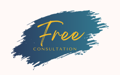 Free Consultation Blue Brushstroke