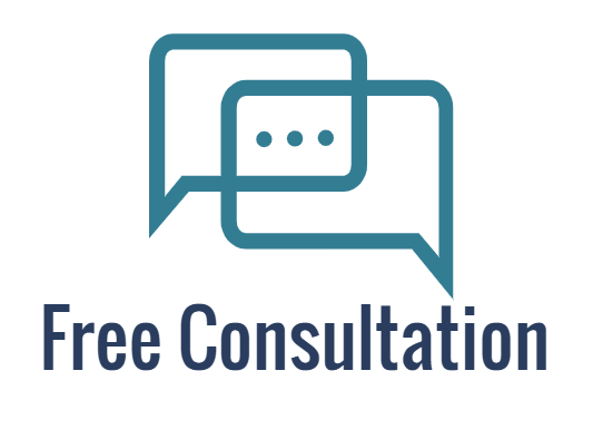 Free Consultation Overlapping Speech Bubbles