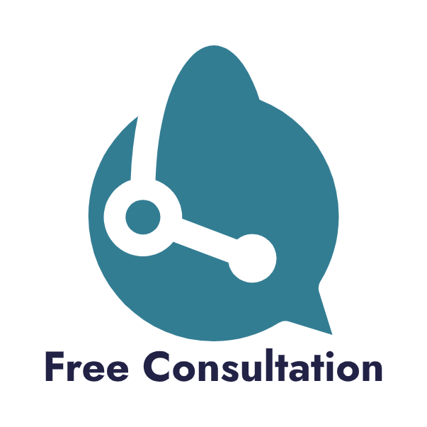 Free Consultation headset speak bubble