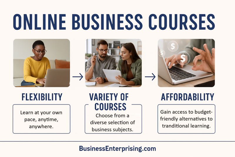 Online Business Course Infographic