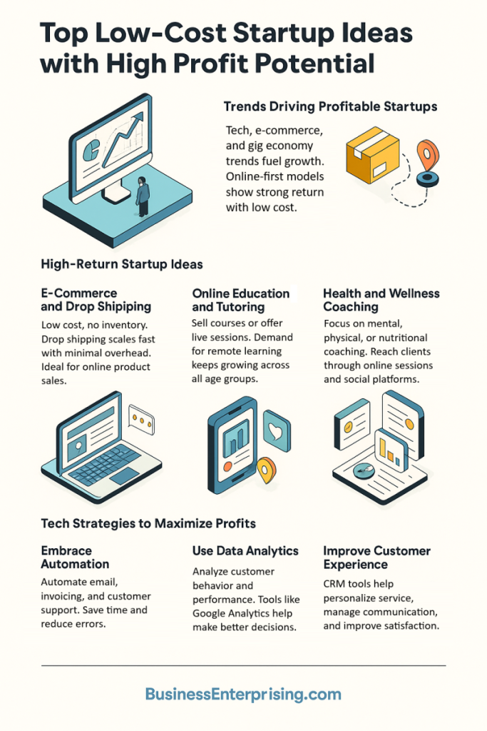 Top Low Cost Startup Ideas with High Profit Potential