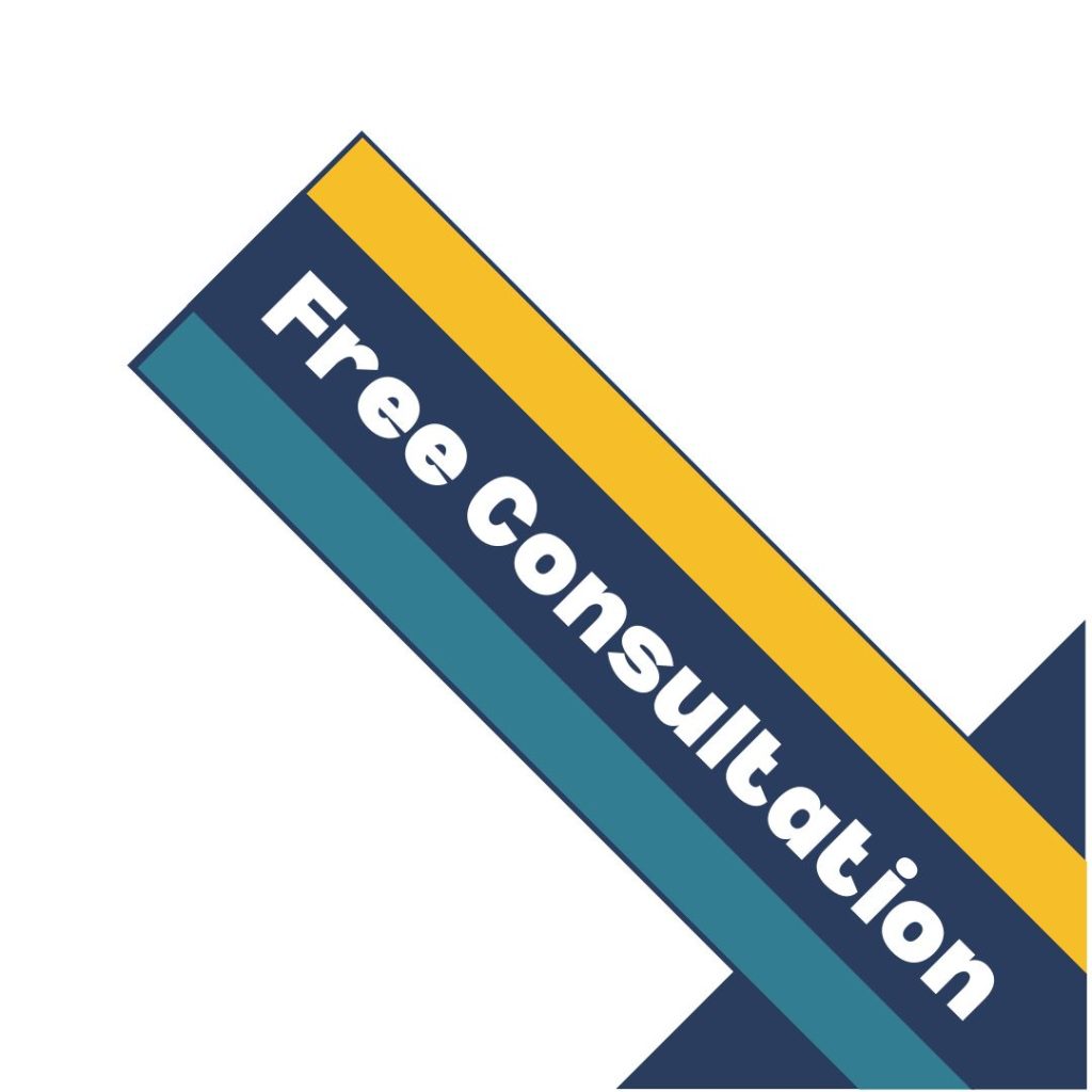 Free Consultation Pointing to Contact Form