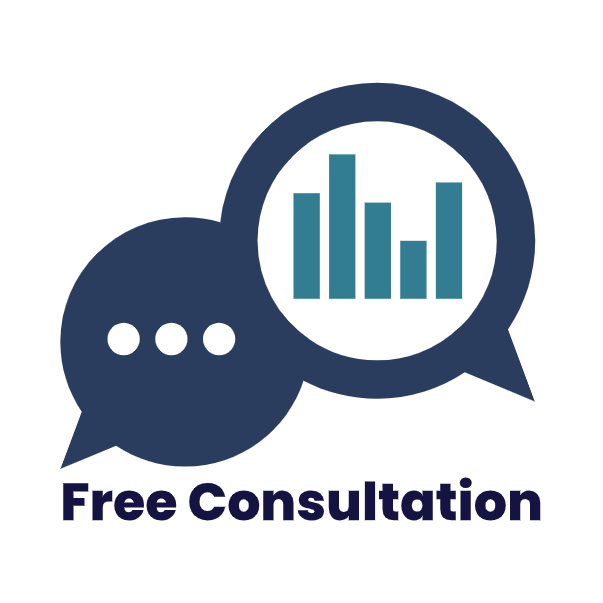 Free Consultation Speak Bubble w Graph