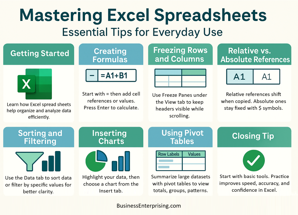 Excel Spread Sheets: Basic Functions