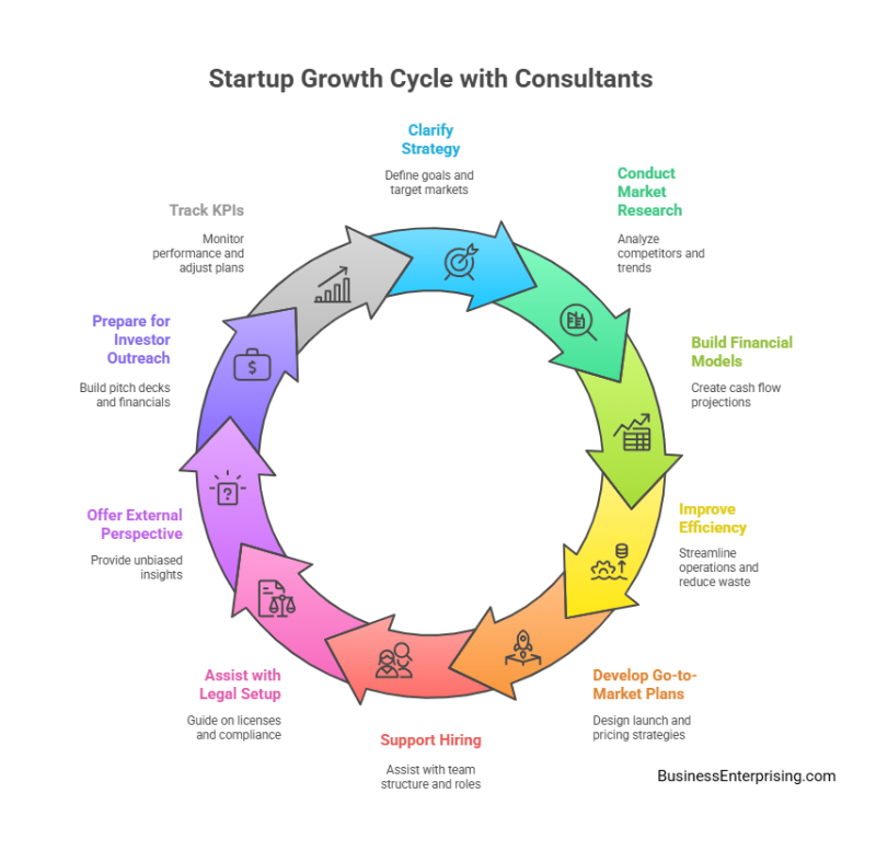 Startup Growth Cycle with Consultants