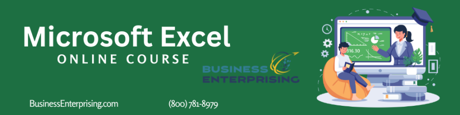 Microsoft Excel Online Course Banner