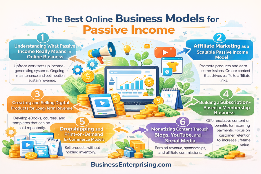 Online Business Models Infographic