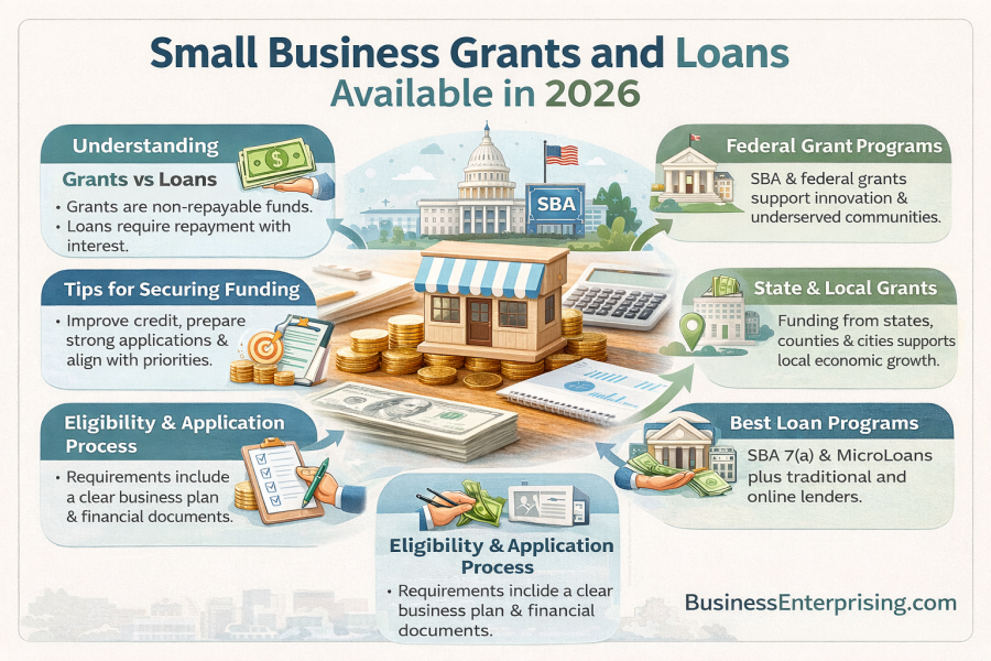 grants and loans infographic