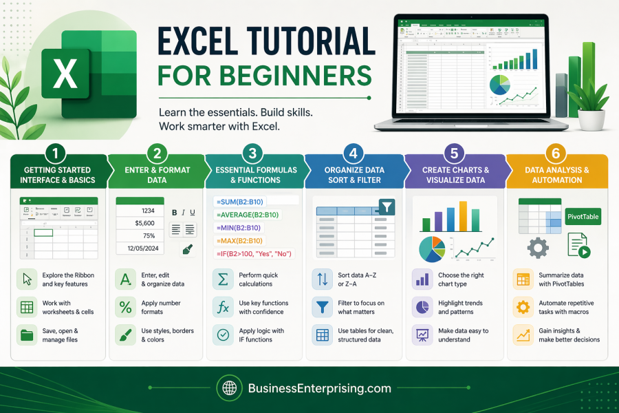 Excel Tutorial Infographic